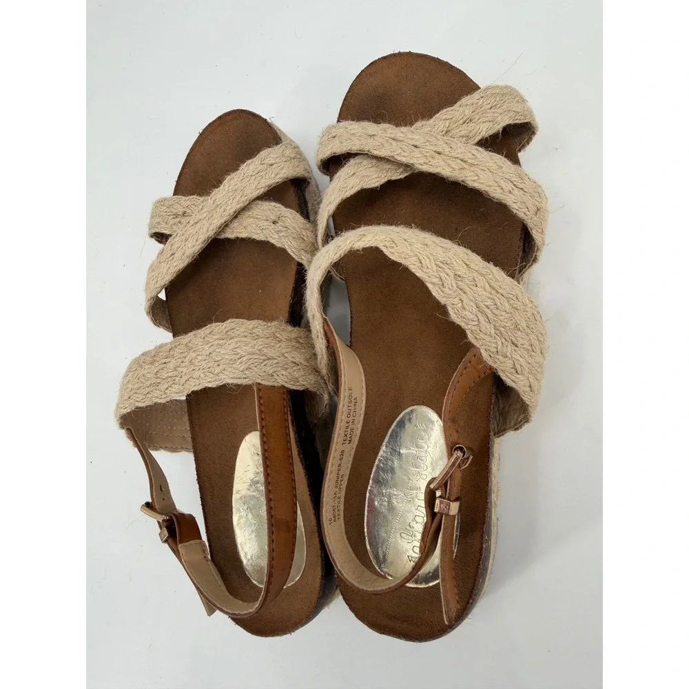 Altar'd State Tan Jute Rope Platform Espadrille Sandals Womens 10 A6067-15